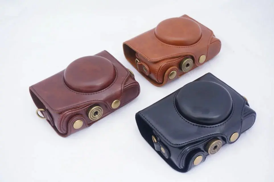 3 Colori Scelgono Pu Leather Camera Case Sacchetto Della Copertura Del Sacchetto Per Canon Powershot Sx720 Hs Sx720 Con Tracolla