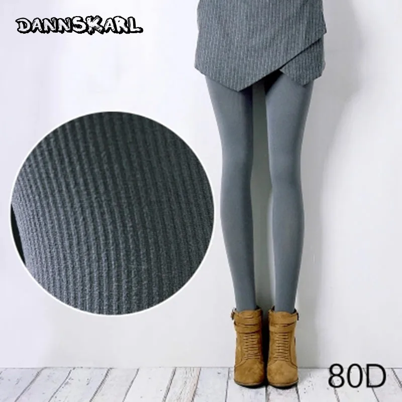 New Spring Winter Women Collant Stripe Velvet Calze Solid Candy Color Collants Femme Calze Standard Collant Per Donna