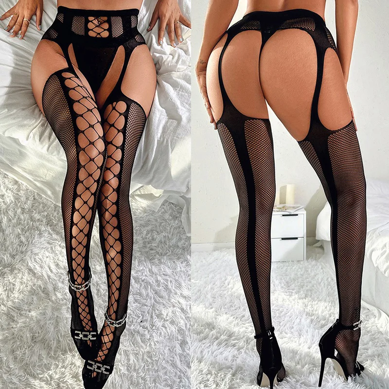 Calze Da Donna Sexy Calze A Rete A Rete Calze Sexy Erotiche Calde Calze Primaverili Calze Da Clubwear Per Feste Calze Solide Alte Elastiche