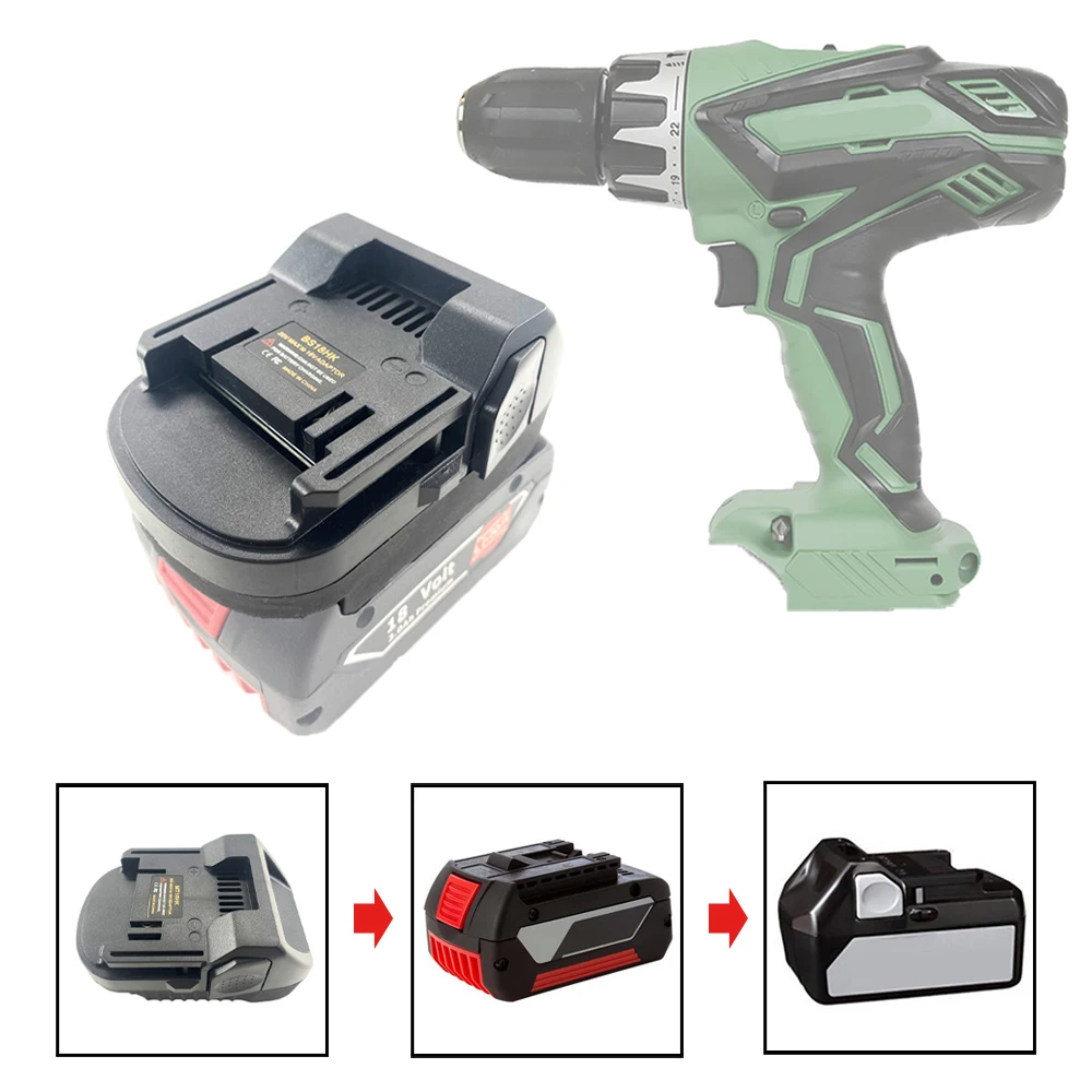 Adapter Converter For Bosch 18V Bat609 Bat618 Lithium Battery Convert For Hitachi / Hikoki 18V Li-Ion Batttery Power Tools