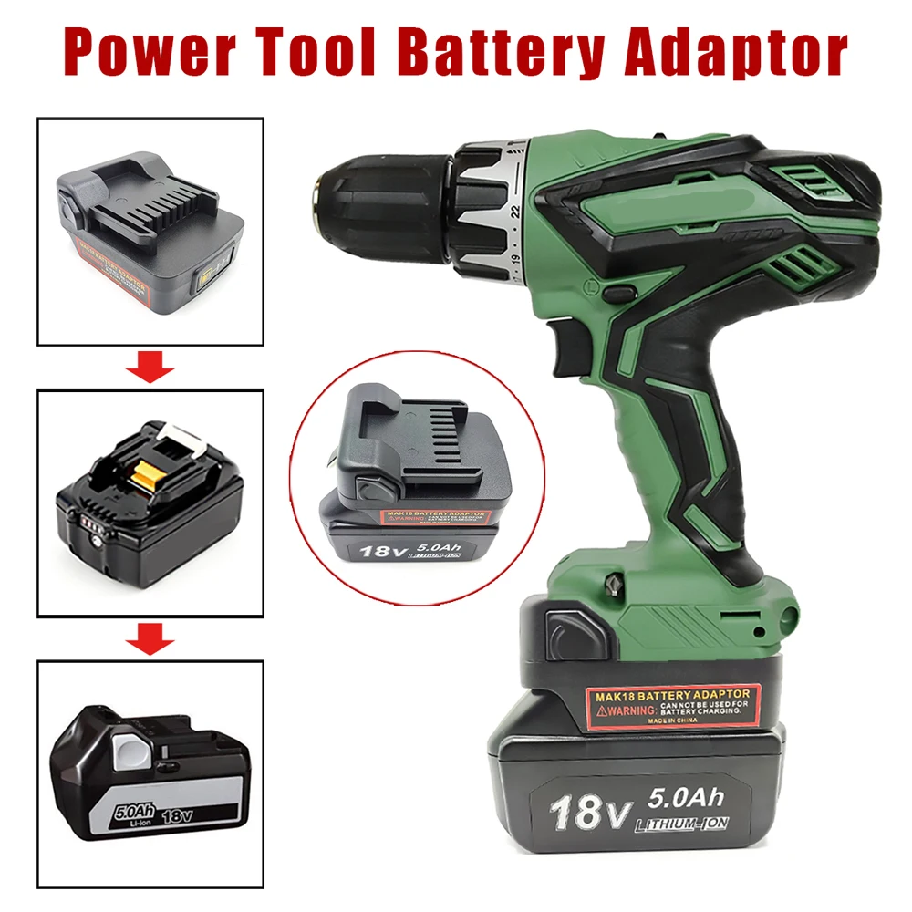 Adattatore Batteria Per Makita 18V Bl1840 Bl1850 Converti In Hitachi / Hikoki 18V Li-Ion Batttery Power Tool Usa Bsl1840 Bsl1850