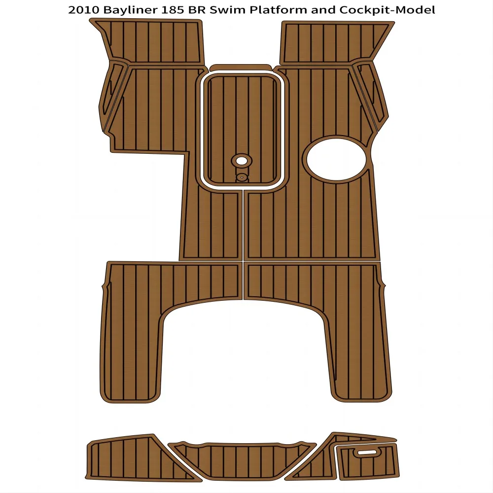 Barca Eva Faux Teak Decking Floor Compatibile Con 2010 Bayliner 185 Br Swim Platform Cockpit Pad Boat Eva Foam Teak Floor Mat