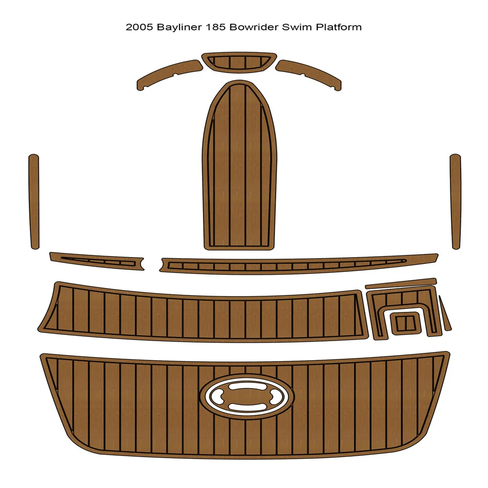2005 Bayliner 185 Bowrider Swim Platform Pad Boat Eva Foam Faux Teak Floor Mat