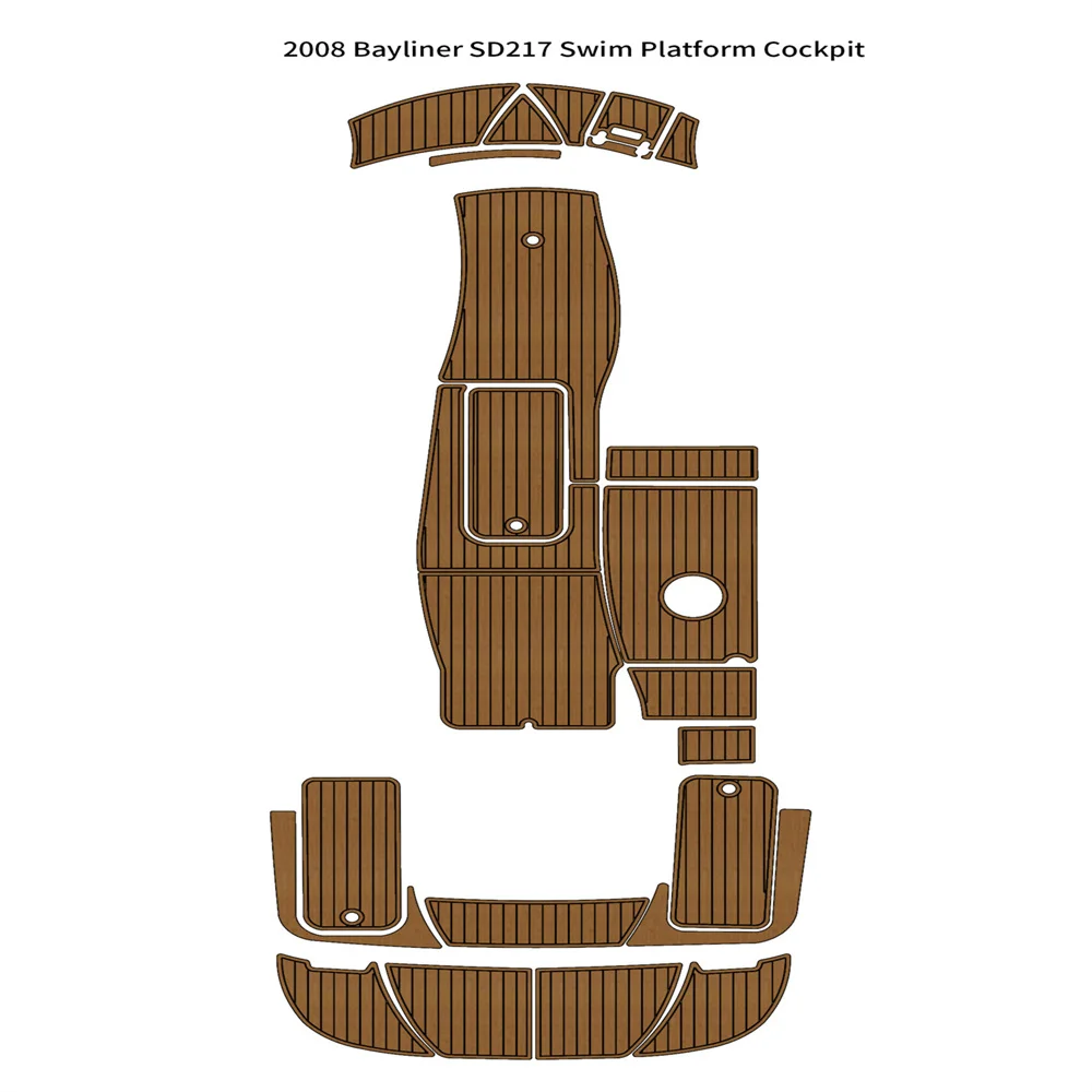 2008 Bayliner Sd217 Swim Platform Cockpit Boat Eva Foam Teak Deck Floor Pad Mat