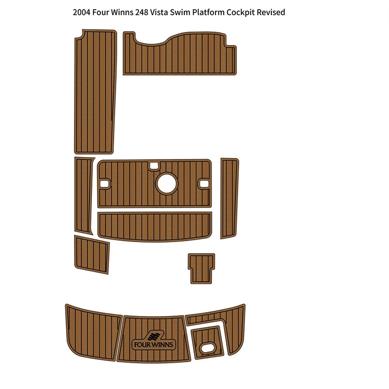 1998 Bayliner 2858 Ciera Swim Platform Boat Eva Foam Teak Deck Floor Pad Mat