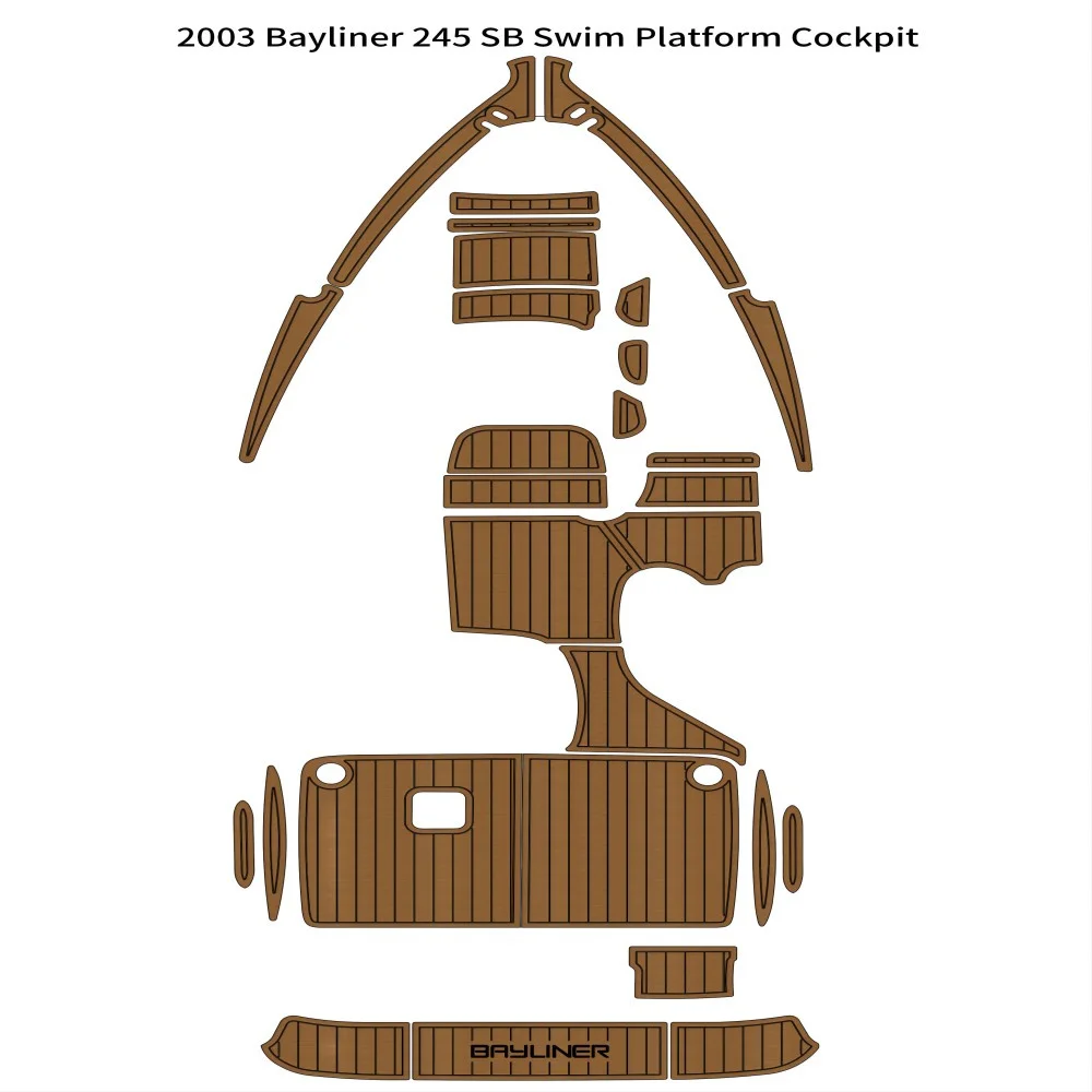 2003 Bayliner 245 Sb Swim Platform Cockpit Boat Eva Foam Teak Deck Floor Pad Mat
