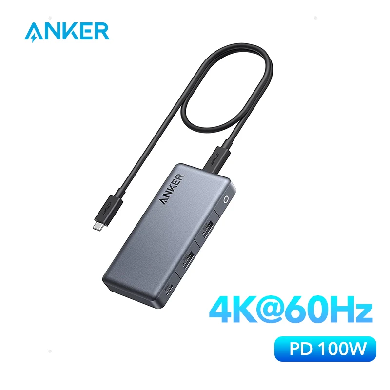 Anker 343 Hub 7-In-1 Docking Station Usb C Hub Usb Scheda Grafica Esterna Per Laptop Con Alimentazione Da 100W