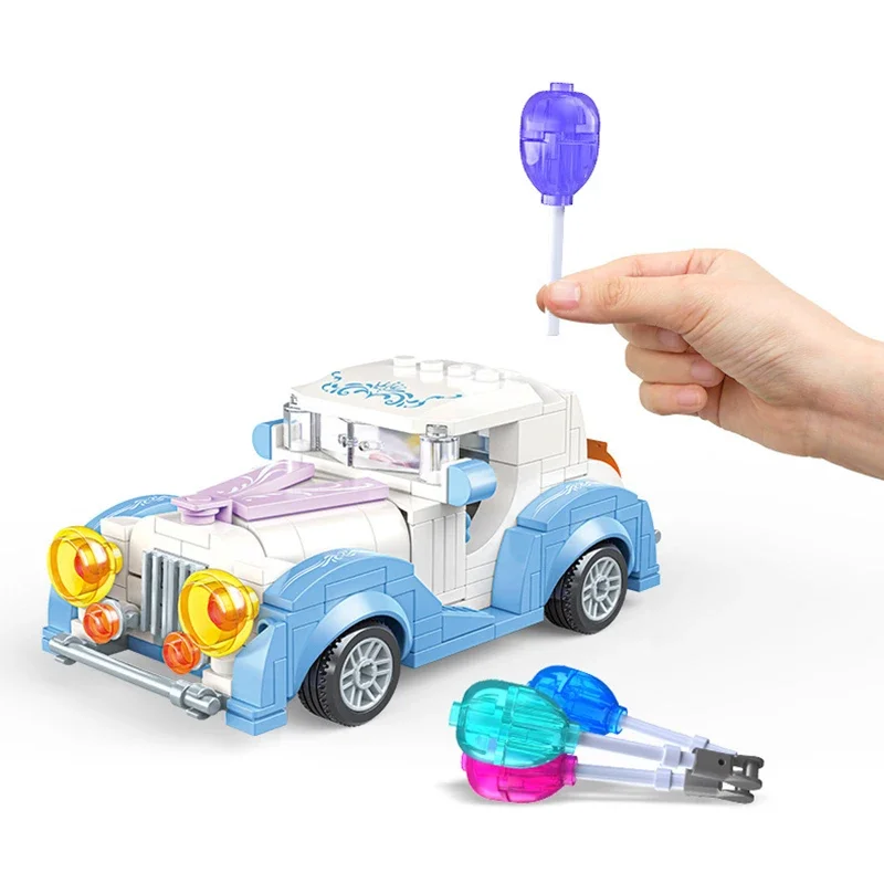 Creative Ballon Wedding Car Building Blocks City Technical Travel Vehicle Modello Camper Con Figure Mini Bricks Toy For Children