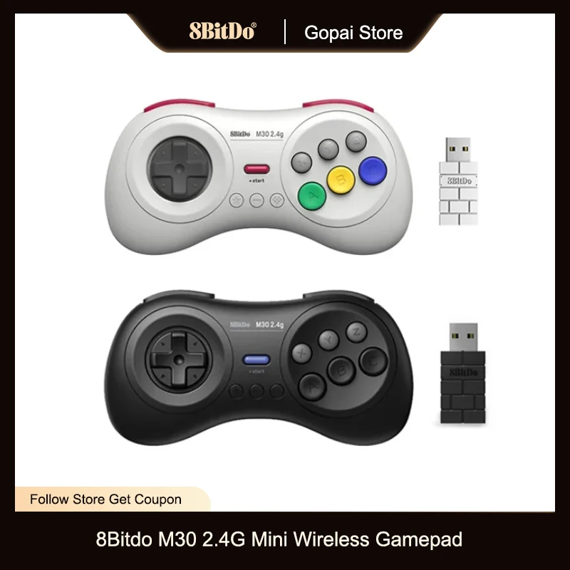 8Bitdo M30 2.4G Mini Gamepad Wireless Per Sega Genesis Mini E Mega Drive Controller Per Sega Genesis Sega Mega Drive Switch