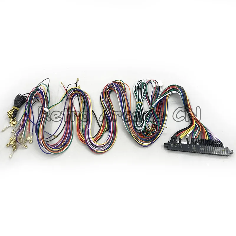 28 Spille Jamma Cablaggio Loom Fili Cablaggio Jamma Arcade Cabinet Macchina 6 Pulsante & Joystick Jamma Cavo Di Prolunga Fai Da Te Parti