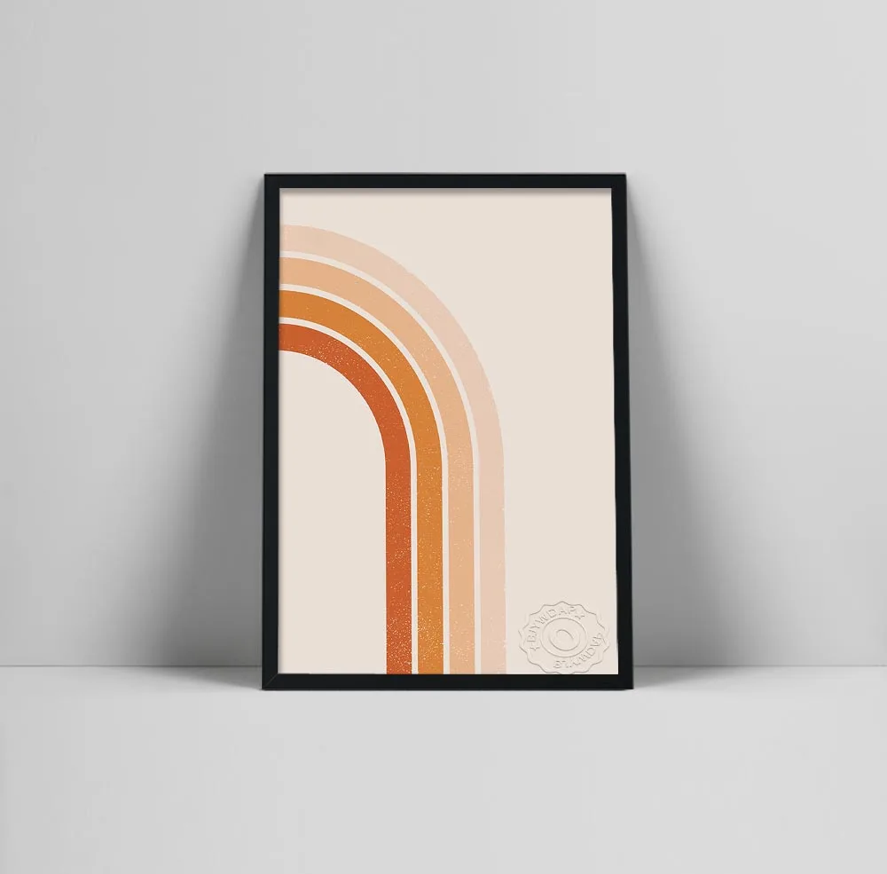 Stampa Artistica Arcobaleno Di Peachy | Poster Arcobaleno Retrò | Arte Della Parete Arcobaleno Anni '70 | Stampa Murale Arcobaleno Di Ritorno Al Passa