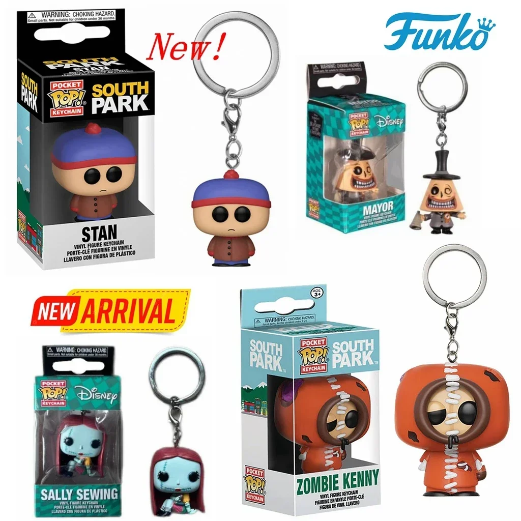 Funko Pop Vinyl Figure Portachiavi Giocattolo Sally Cucito South Park Zombie Emerson Stan Scrooge Mcduck Tina Ash Chost Rider Elvira Toys