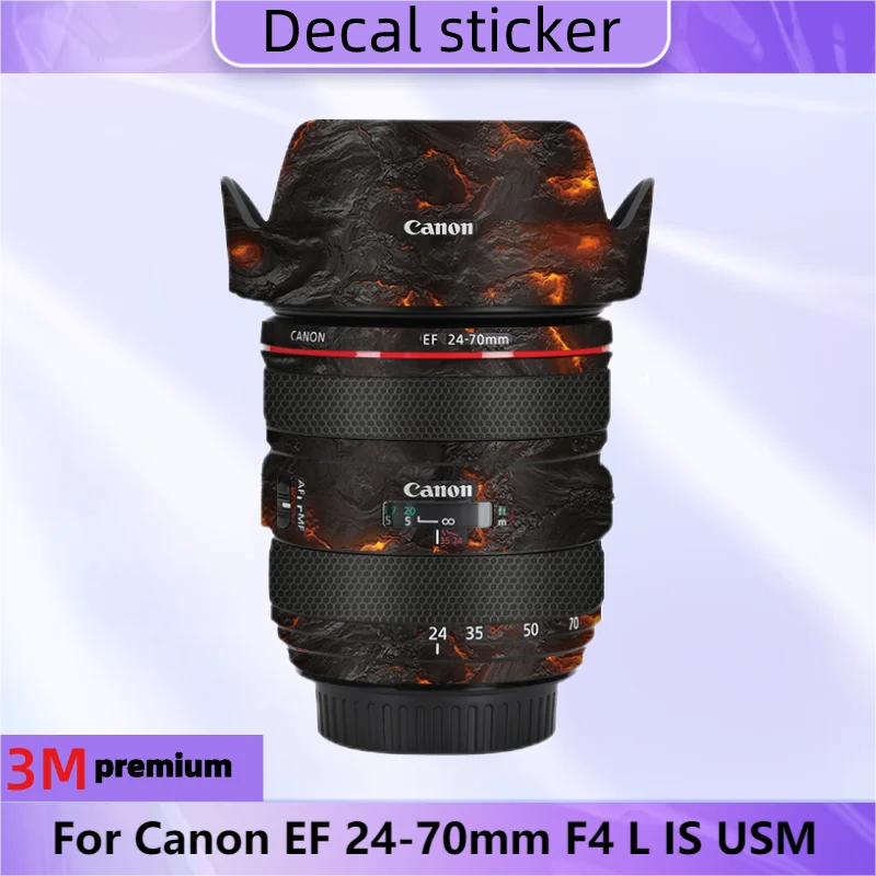 Per Canon Ef 24-70Mm F4 L Is Usm Lens Sticker Pellicola Protettiva Per Decalcomanie Per La Pelle Cappotto Protettivo Antigraffio Ef 24-70 4 F4 F/4 L