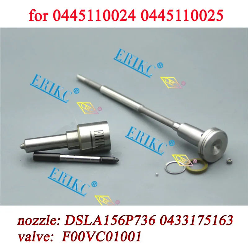 0445110025 Iniettore Diesel Revisione Pezzi Di Ricambio Ugello 0433175163 0445110024 Valvola F00Vc01001 Per Kit Di Riparazione Spruzzatore