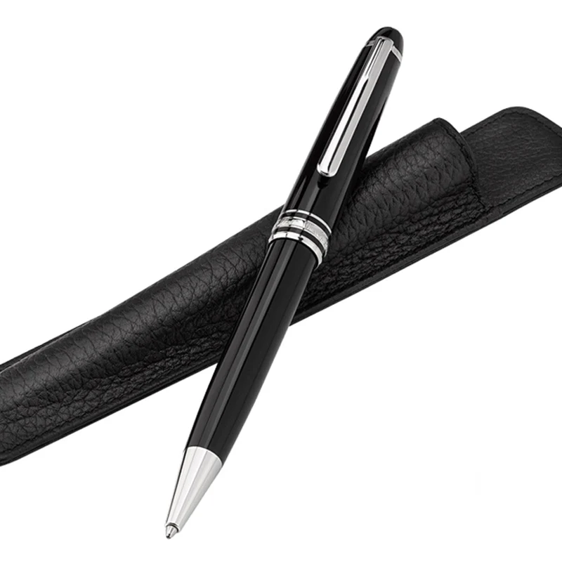 Vendita Calda Mb Mst 163 Penna Roller In Resina Nera Linea Platino F Penne Stilografiche Con Numero Di Serie