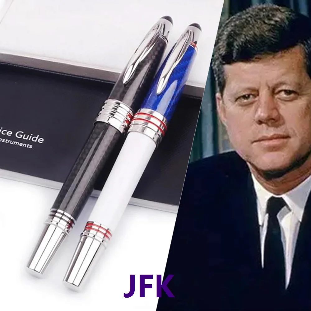 Luxury Limited Edition John F. Penna Stilografica A Sfera Con Roller Mb In Fibra Di Carbonio Kennedy Che Scrive Cancelleria Liscia Con Jfk