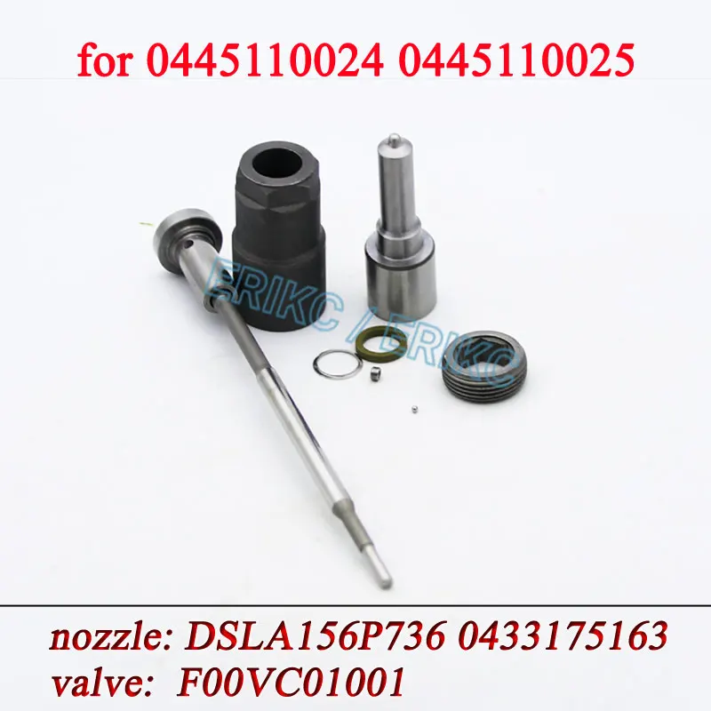 0445110024 0445110025 Iniettore Di Carburante Revisione Kit Di Riparazione Ugello Dsla156P736 0433175163 Valvola F00Vc01001 Per Spruzzatore Mb 6110700