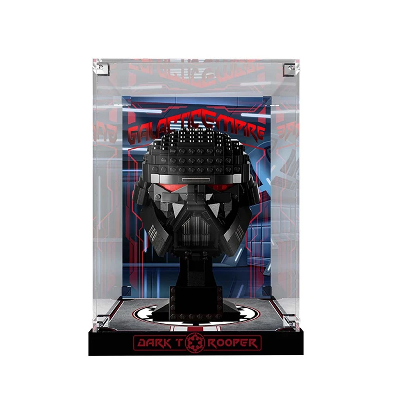 Vetrina Per Lego Casco Del Dark Trooper 75343, 3Mm Teca In Acrilico Per Lego 75343 (Set Di Modelli Non Inclusi)