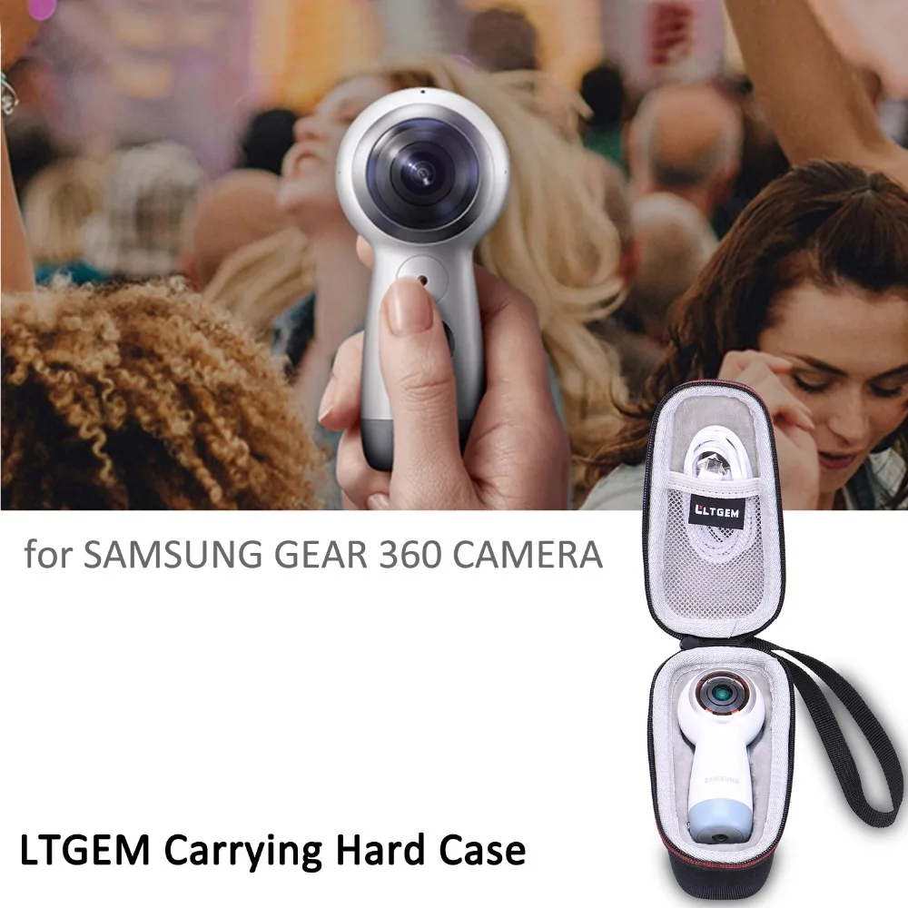 Ltgem Eva Dura Di Caso Per Samsung Gear 360 Sm-R210 (2017 Edition) Sferica Cam 360 Gradi Macchina Fotografica 4K-Macchina Fotografica Protettiva Per I