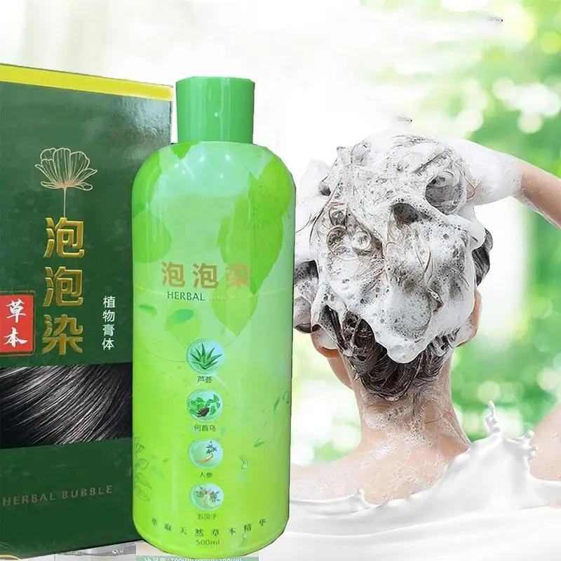 2024 Nuovo Shampoo 3 In 1 Shampoo Colorante Per Capelli Neri Nutre A Lunga Durata Per Uomo Donna Bubble Grey Shampoo Colorante Per Capelli 500Ml