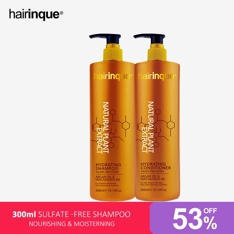 Hairinque Shampoo Senza Solfati Balsamo Prodotto Per Capelli Idratante Olio Di Argan Nutriente Idratante Shampoo Per Capelli Corea 300Ml