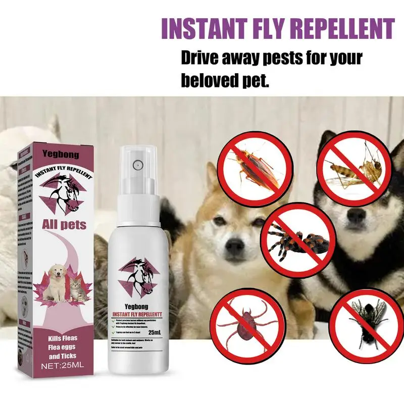 Pet Insect Repellent Spray Drive Away Pulci Pidocchi Zecche Steriliza-Tion Alleviare Il Prurito Della Pelle Adatto Per Cani E Gatti Deworming