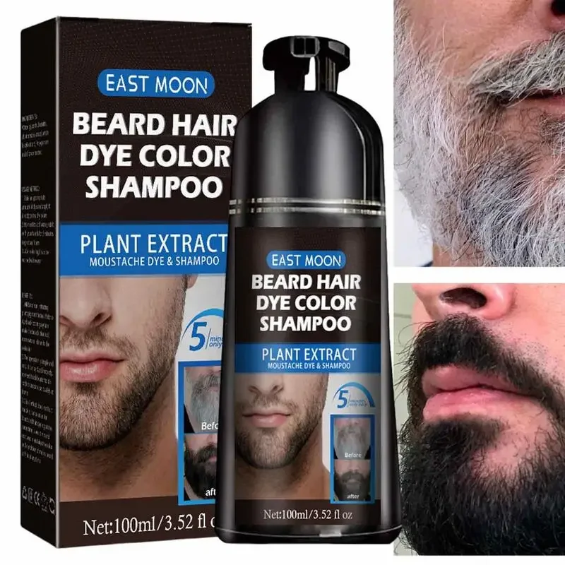 Estratto Di Erbe Da 100Ml Shampoo Per Capelli Grigio Colorante Nero Permanente Veloce Shampoo Colorante Per Barba Nero Naturale Per Uomo Crema Coloran