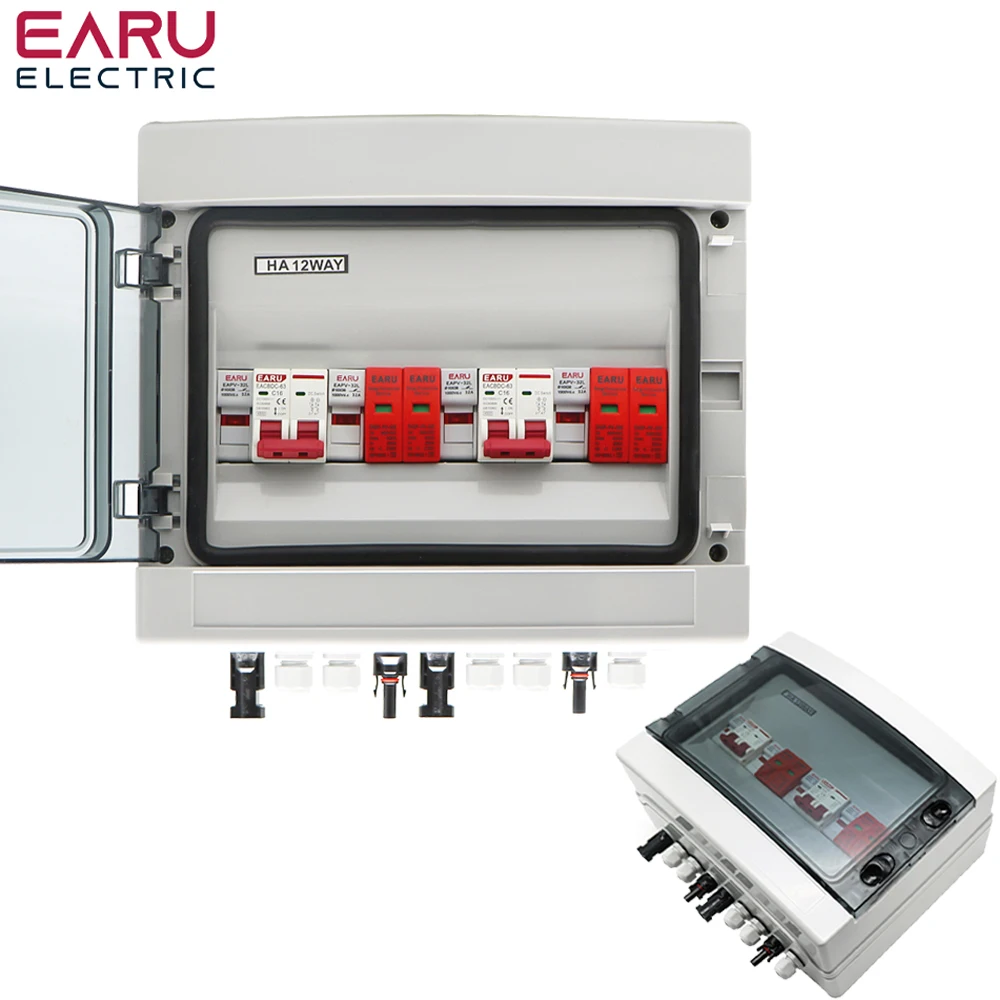 500V 2 Input 2 Output 2 String Per Off Grid Sistema Di Energia Solare Array Fotovoltaico Solar Pv Combiner Box Interruttore Cc