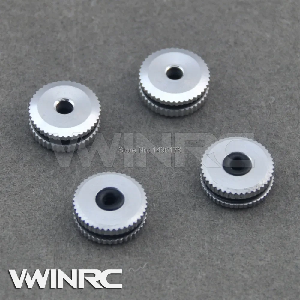 4Pcs Rc Upgrade Parts Vwinrc Metal Canopy Nut Per Align Trex 450 500-700 Rc Helicopter 6Ch 2.4G Remote Radio Control Heli Toys