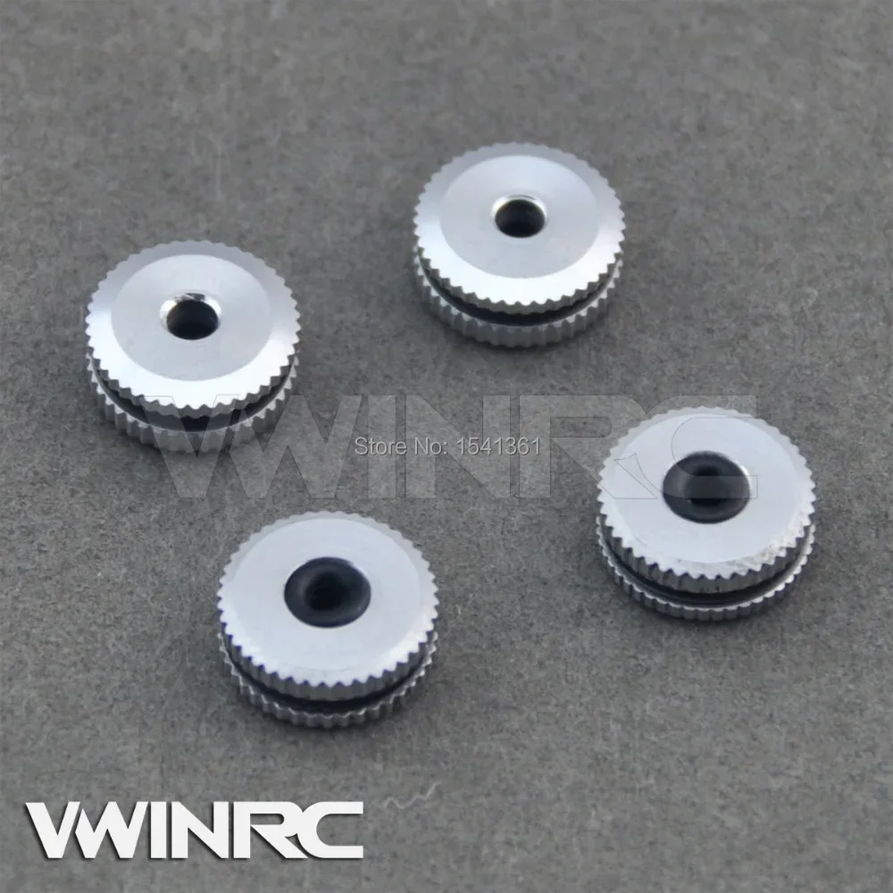 4Pcs Rc Upgrade Parts Vwinrc Metal Canopy Nut Per Align Trex 450 Rc Helicopter 500-700 6Ch 2.4G Remote Radio Control Heli Toys