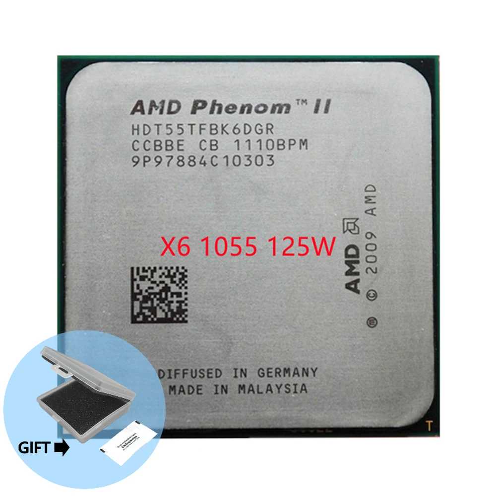 Amd Phenom Ii X6 1055T 1055 2.8G 125W Processore Cpu A Sei Core Socket Socket Am3