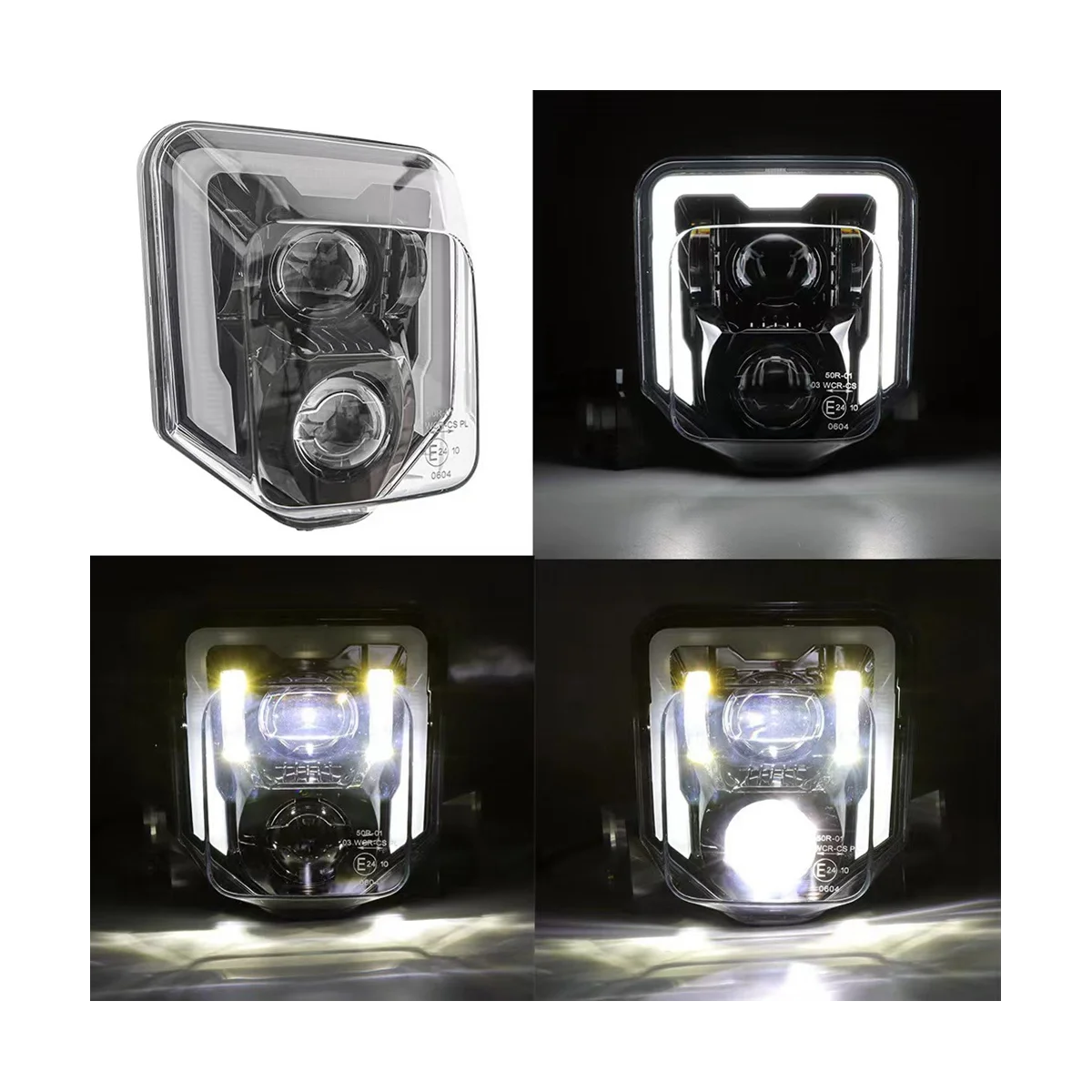 Faro Moto Per Husqvarna 125 250 300 501 701 250I 300I Fe250 Fe350 Dirt Bike Enduro Led Light Head Light Lamp