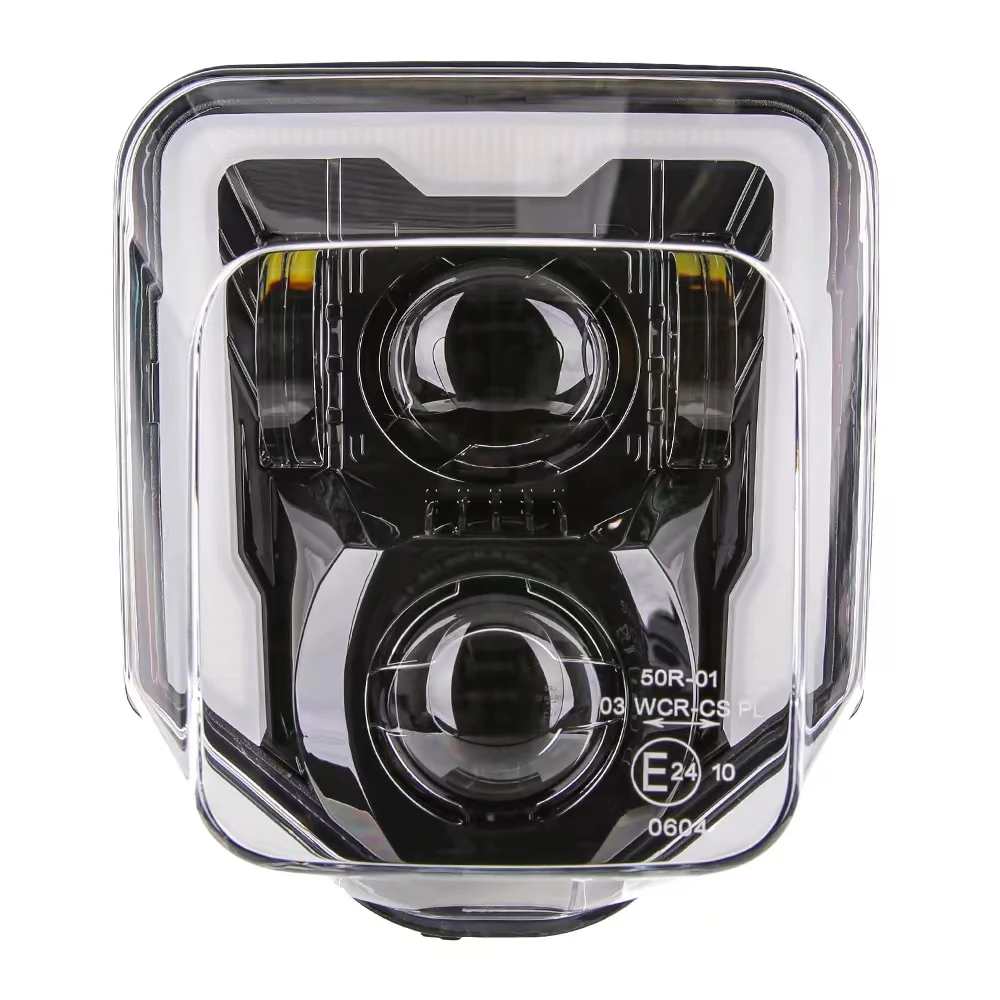 E-Mark Approvato Moto Anteriore Led Faro Drl Hi/Lo Beam Per Husqvarna Te Fe Tc Fc 125 250 300 350 450 501 701 250I 300I