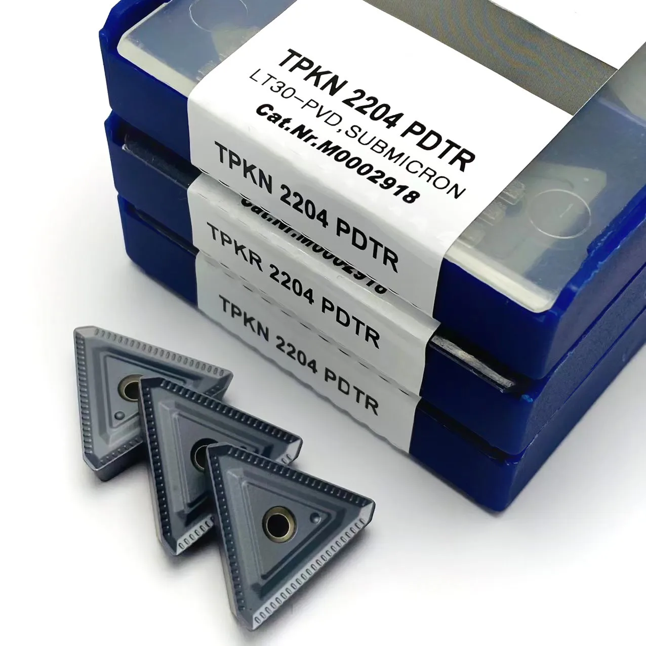 10 Pz Tpkr2204 Nn Lt30 Tpkn2204 Nn Lt30 Carburo Pvd + Cvd Rivestito Cnc In Acciaio Inox Strumento Di Tornitura Esterno Tpkn 2204 Tappa 2204