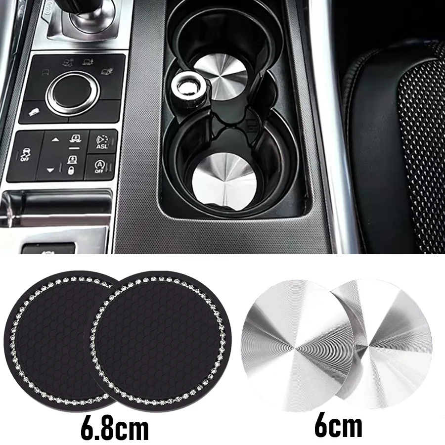 Per Land Rover Range Rover Sport Evoque Vogue Discovery 4 5 Sport Car Cup Holder Cover Mat Trim Sv Decorazione Pad Dia 6Cm/6.8Cm