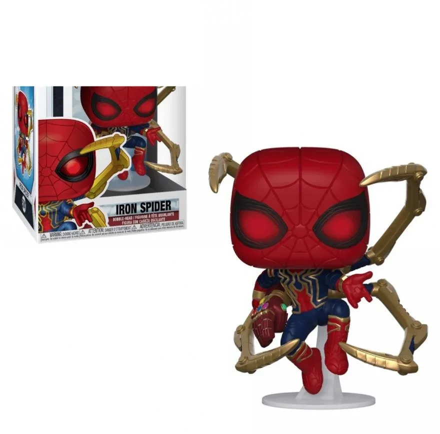 Funko Pop Spider Bobble-Head Spiderman Iron Spider 574 # Pvc Action Figure Collection Model Toys Gift