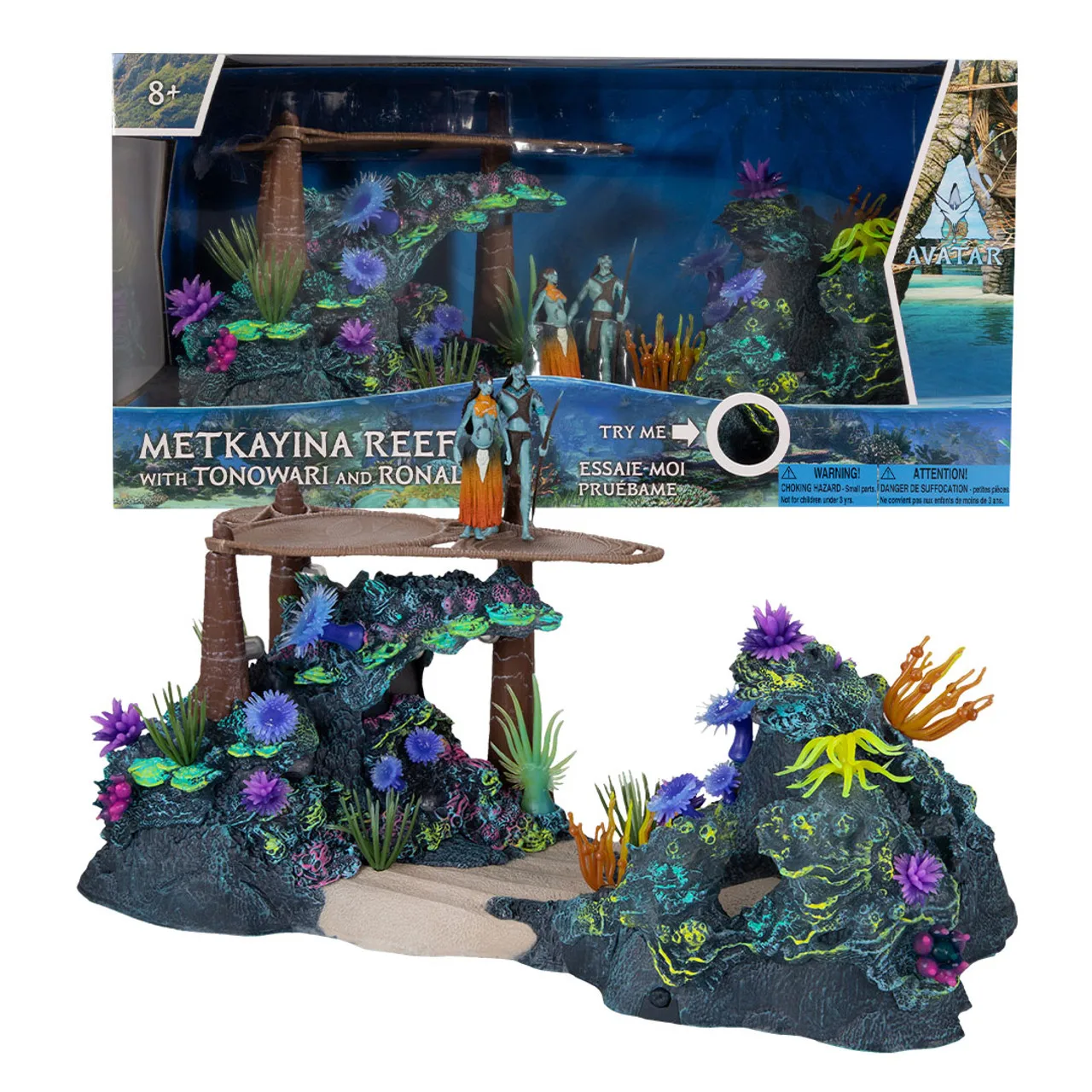 Mcfarlane Metkayina Reef Con Tonowari & Ronal (Avatar: The Way Of Water) World Of Pandora Deluxe Set Figure Toys