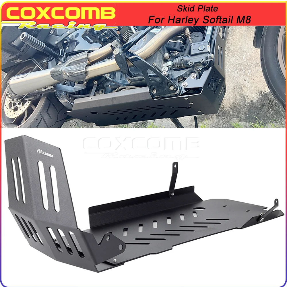 Moto Base Motore Chassis Guard Skid Plate Belly Pan Protector Cover Per Harley Softail Fat Boy Bob Breakout Deluxe 2018-23