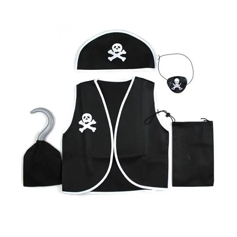 Costume Deluxe Per Bambini Set Accessori Cosplay Boy Fancy Dress Toddler Pirate Cosplay Costume Hallowen Pirate Cosplay