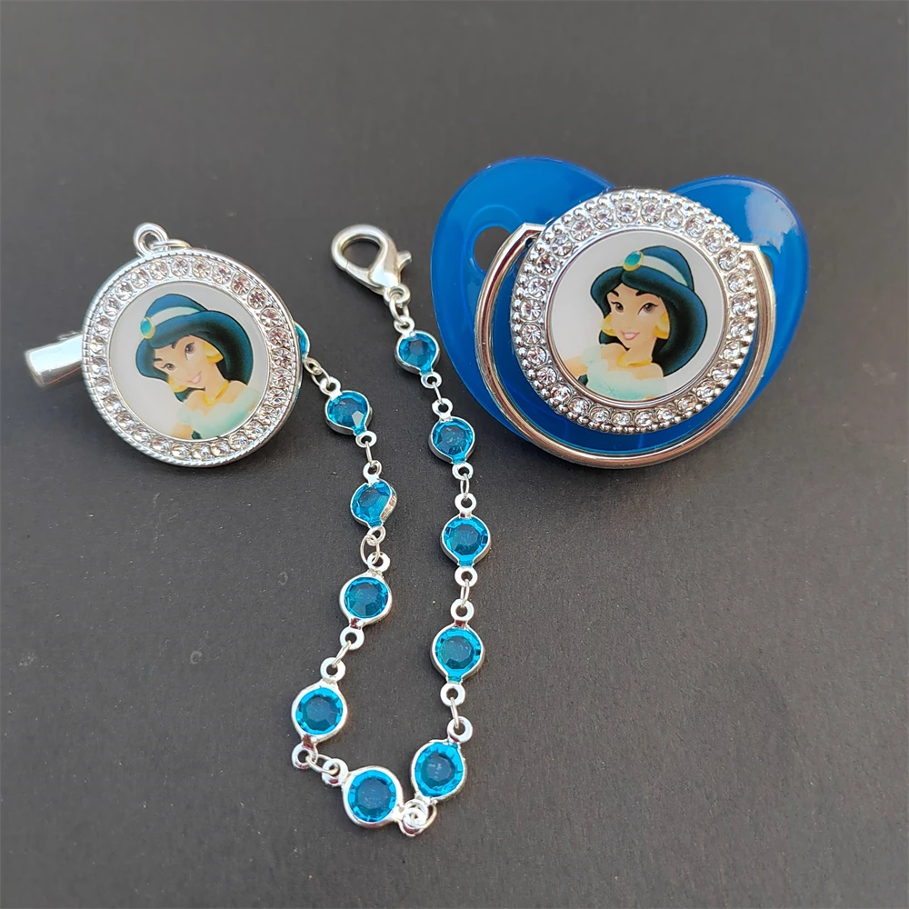 [1 Set] Disney Baby Ciuccio Pearl Clip Baby Bpa Free Deluxe Bling Fake Sooter 0-24 Mesi Chupeta Bath Gift Per Ragazzi E Ragazze