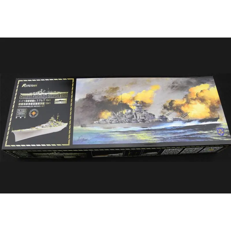 Flyhawk Fh1132S 1/700 Corazzata Tedesca Bismarck 1941 [Edizione Deluxe]-Kit Modello In Scala