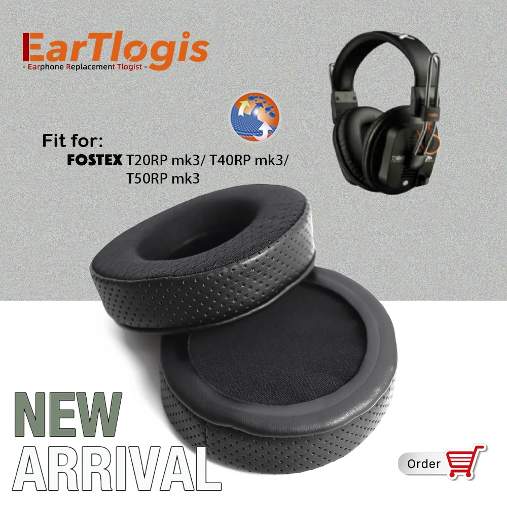 Eartlogis Nuovo Arrivo Cuscinetti Auricolari Di Ricambio Per Fostex T20Rp Mk3/ T40Rp Mk3/ T50Rp Mk3 Cuffie Paraorecchie Cuscini Di Copertura Auricolar