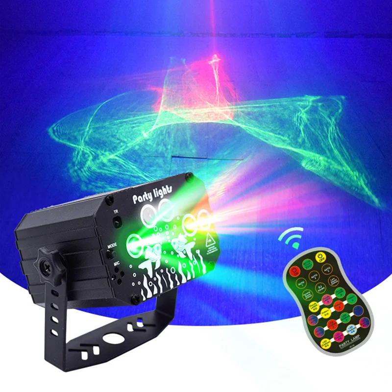 Led Sound Activated Laser Light Rgb Flash Strobe Projector Dream Aurora Dj Disco Stage Party Lights Per Christmas Dance Holiday