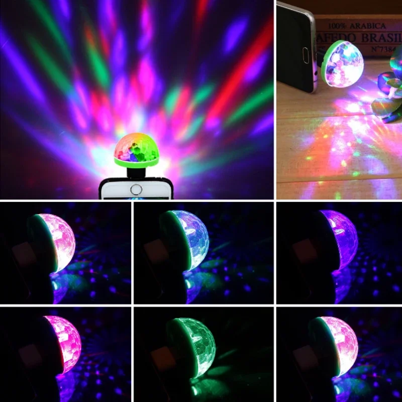 Usb Light Car Interior Lighting Mini Led Atmosphere Light Neon Colorful Light Rgb Lampada Di Proiezione Portatile Dj Disco Stage Light