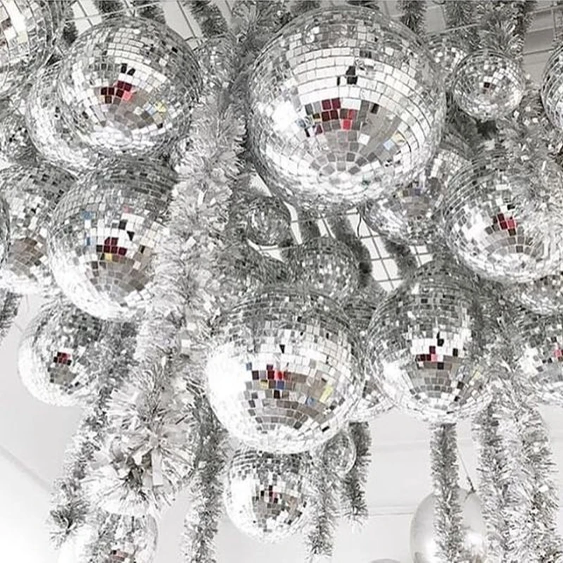 Palloncino Foil Metallizzato Argento Retrò Anni '80 Anni '90 Argento Tema Discoteca Palloncini Festa Di Compleanno Palloncino Decorazione Decorazioni 