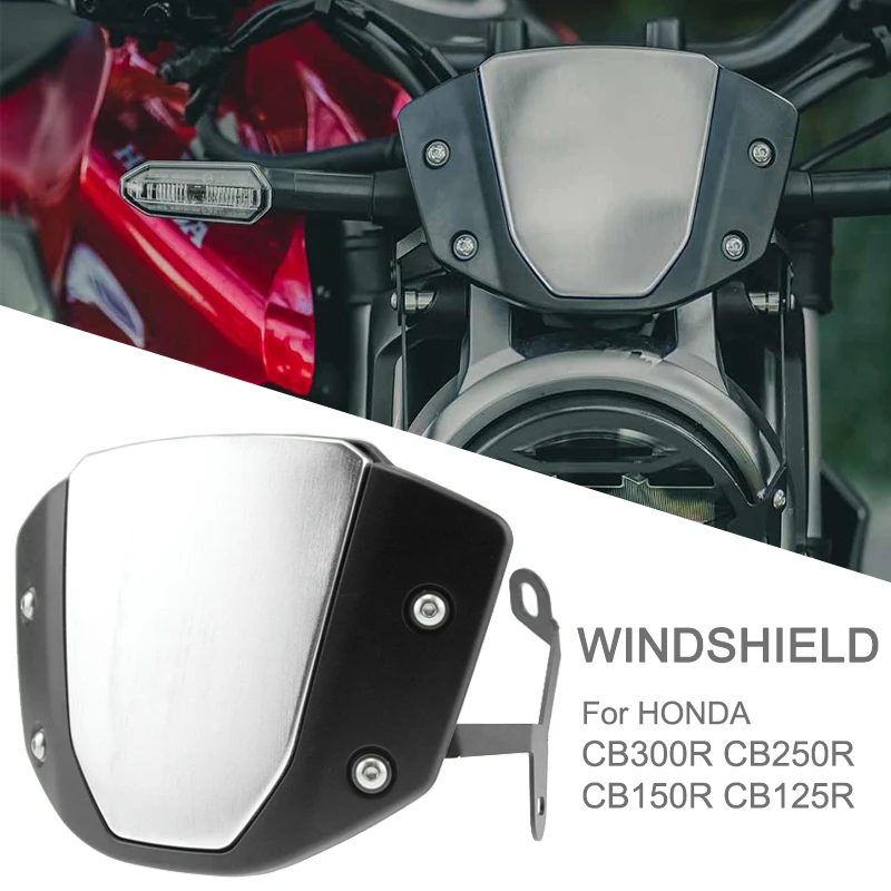 Mklightech Per Honda Cb125R Cb150R Cb250R Cb300R 2018-2021 2022 Moto Parabrezza Deflettore Kit Estensione Parabrezza Carenatura