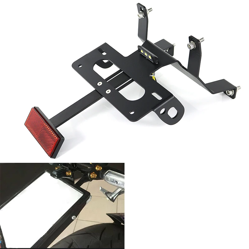 Misura Per Honda Cb300R Cb125R Cb150R 2018-2022 Moto Posteriore Coda Ordinato Parafango Eliminatore Kit Staffa Porta Targa Nera