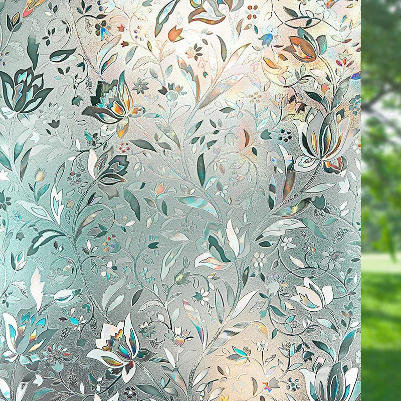 Rainbow Window Film Privacy 3D Cricut Decor Prisma Adesivi In Vetro Elettrostatico Decalcomania Della Finestra Vinile Statico Cling Non Adesivo Casa