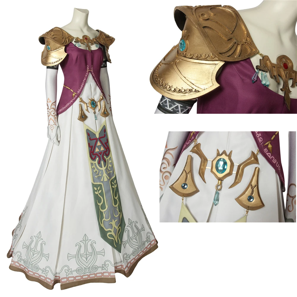 High-End The Leg Of Zelda: Twilight Princess Cosplay Costume Zelda Princess Accessori Halloween Beautiful Dress Decoration