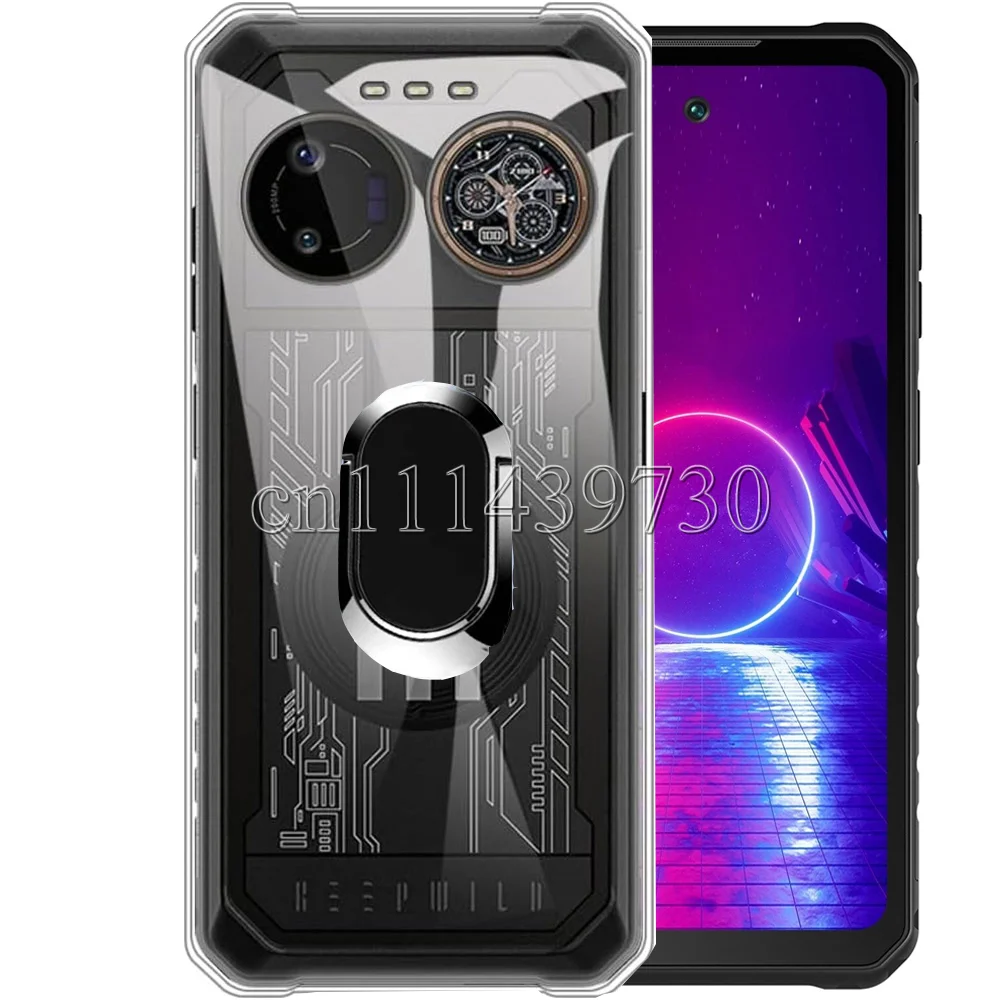 Custodia Per Iiif150 B2 Ultra Ring Holder Soft Tpu Kickstand Cover Lucida Antiurto Per Iiif150 B2 Ultra Couqe Funda
